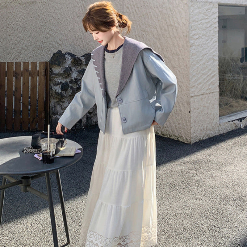 マリンカラーPUショートジャケット