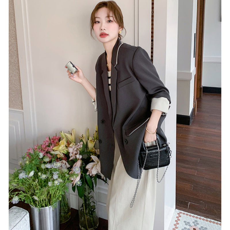 バイカラーラインテーラードジャケット