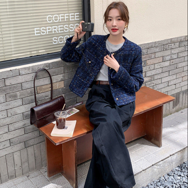 ネイビーツイードジャケット