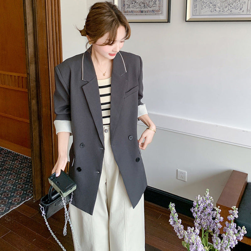 バイカラーラインテーラードジャケット