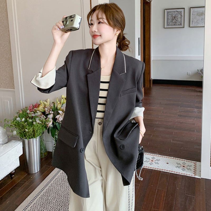 バイカラーラインテーラードジャケット