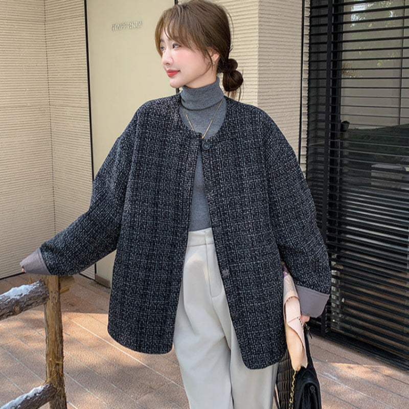 中綿入りツイードジャケット