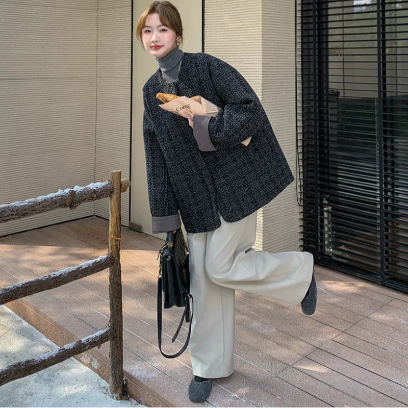 中綿入りツイードジャケット