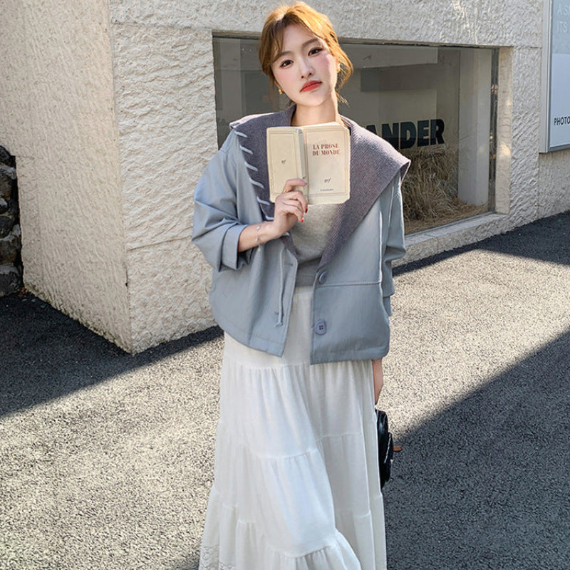 マリンカラーPUショートジャケット