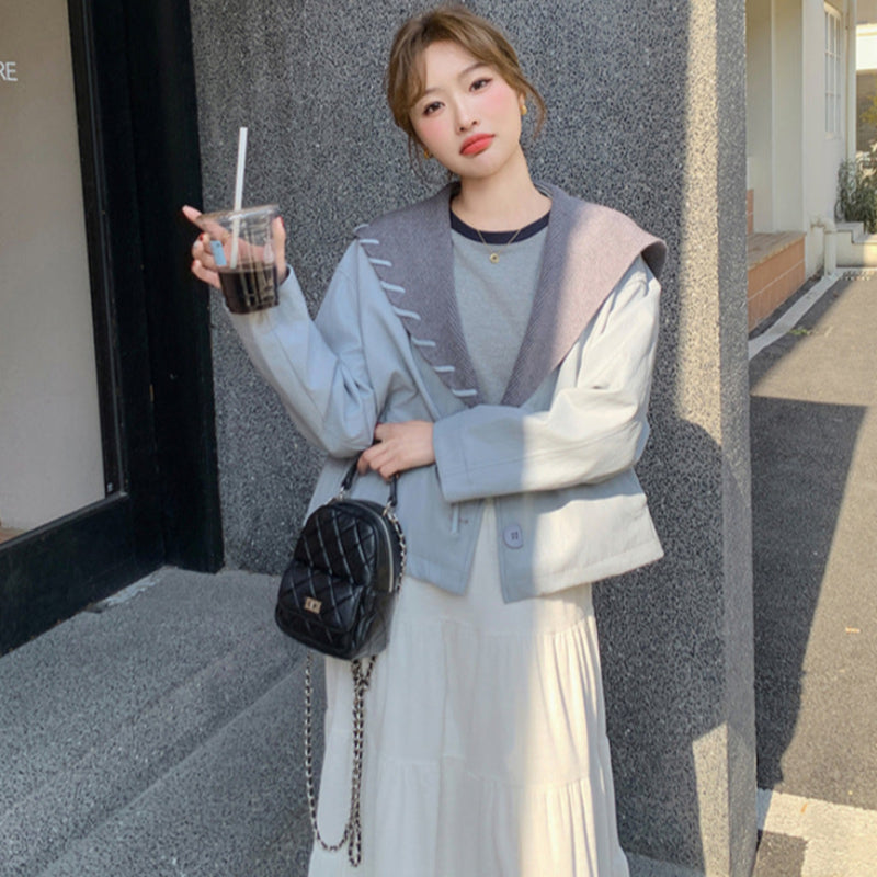 マリンカラーPUショートジャケット