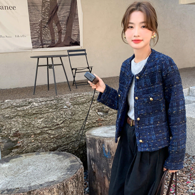 ネイビーツイードジャケット