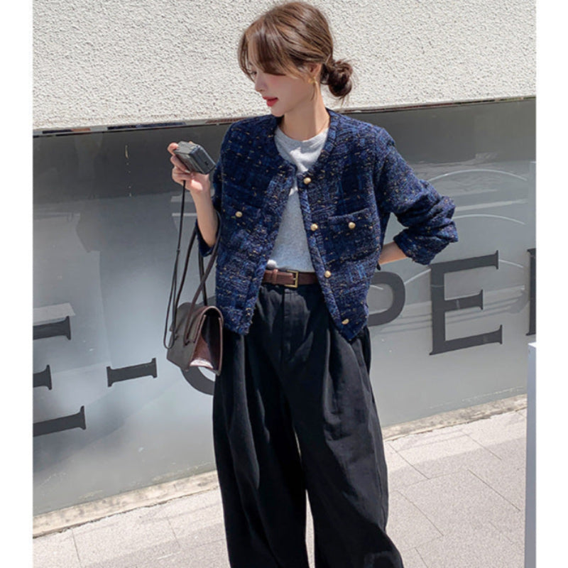 ネイビーツイードジャケット