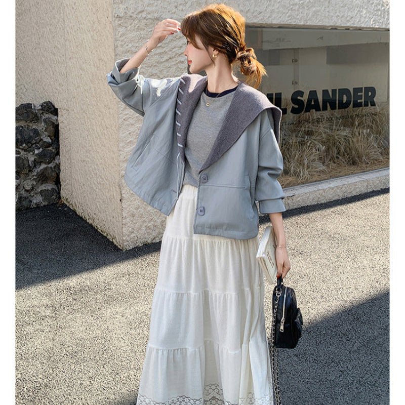 マリンカラーPUショートジャケット