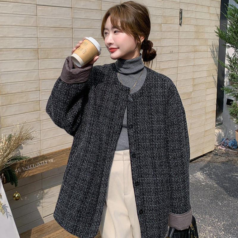 中綿入りツイードジャケット