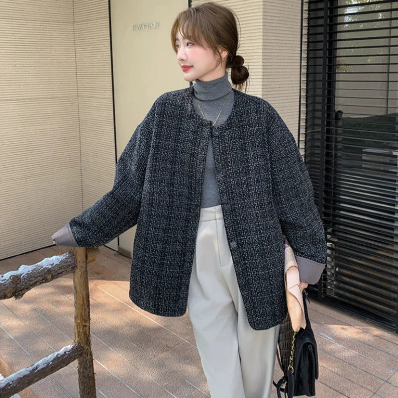 中綿入りツイードジャケット