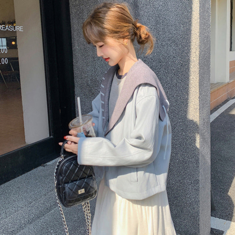 マリンカラーPUショートジャケット