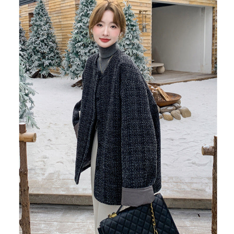 中綿入りツイードジャケット