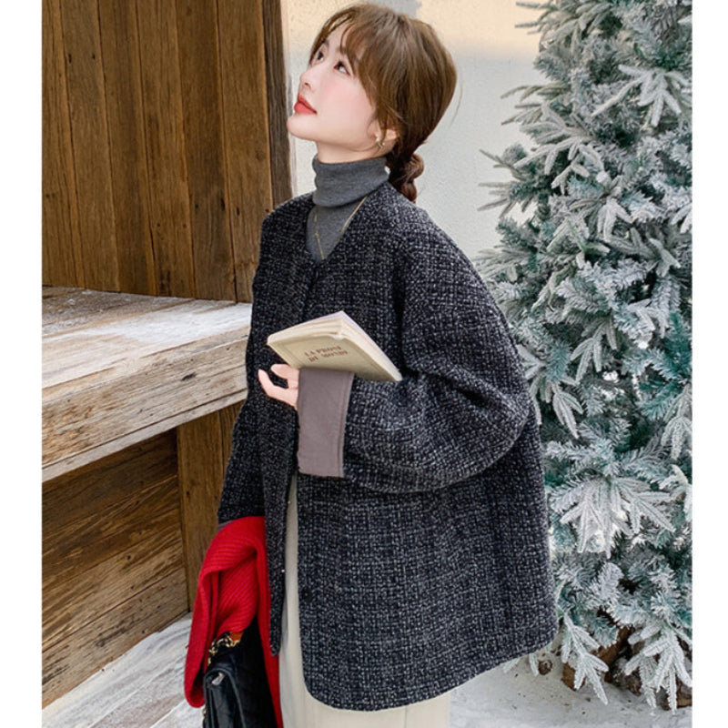 中綿入りツイードジャケット