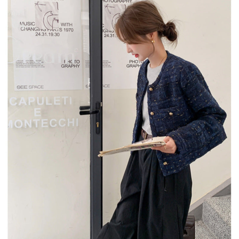 ネイビーツイードジャケット