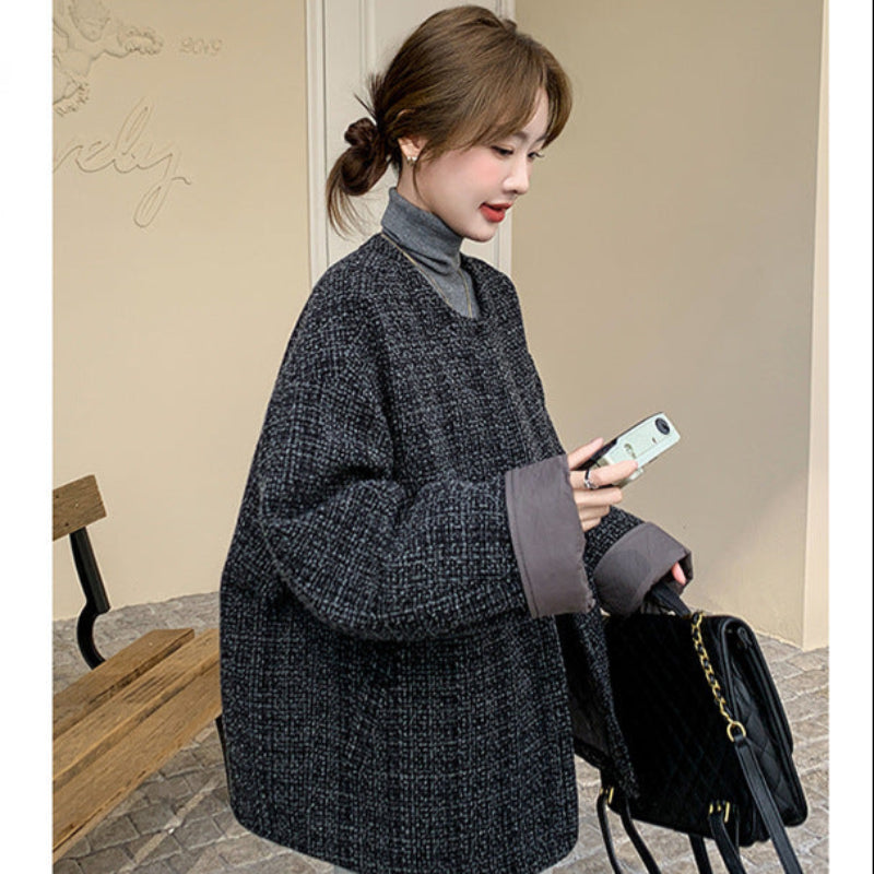 中綿入りツイードジャケット