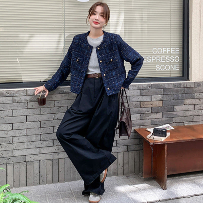 ネイビーツイードジャケット