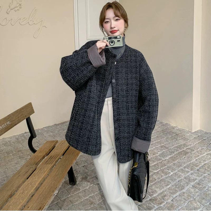 中綿入りツイードジャケット