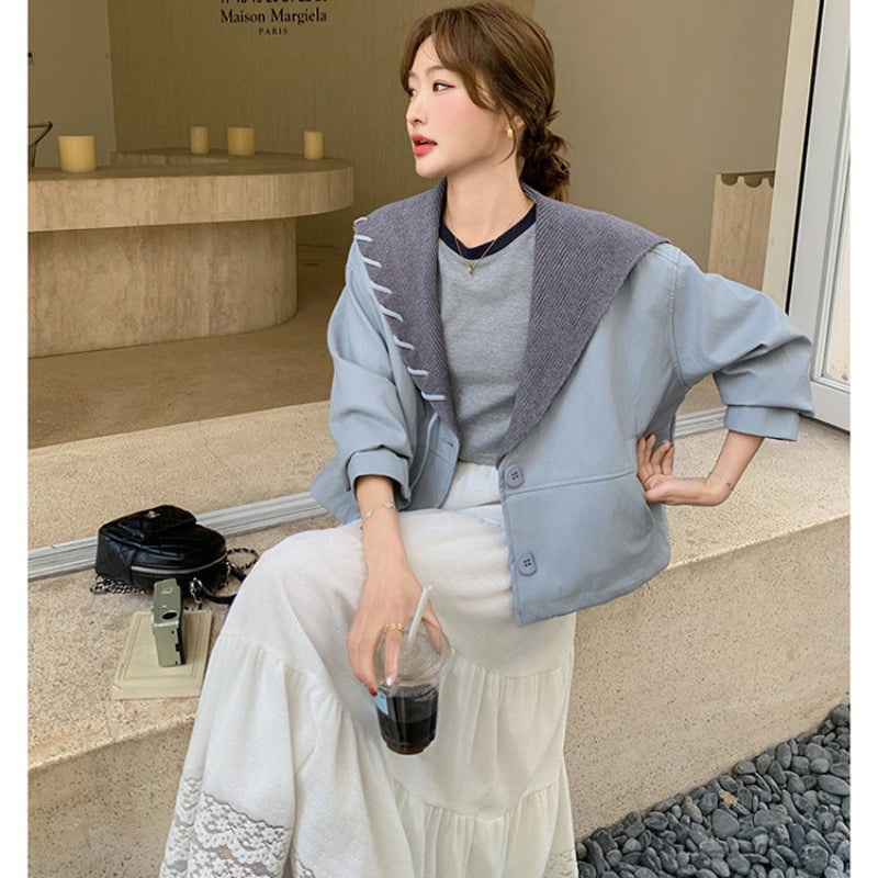 マリンカラーPUショートジャケット