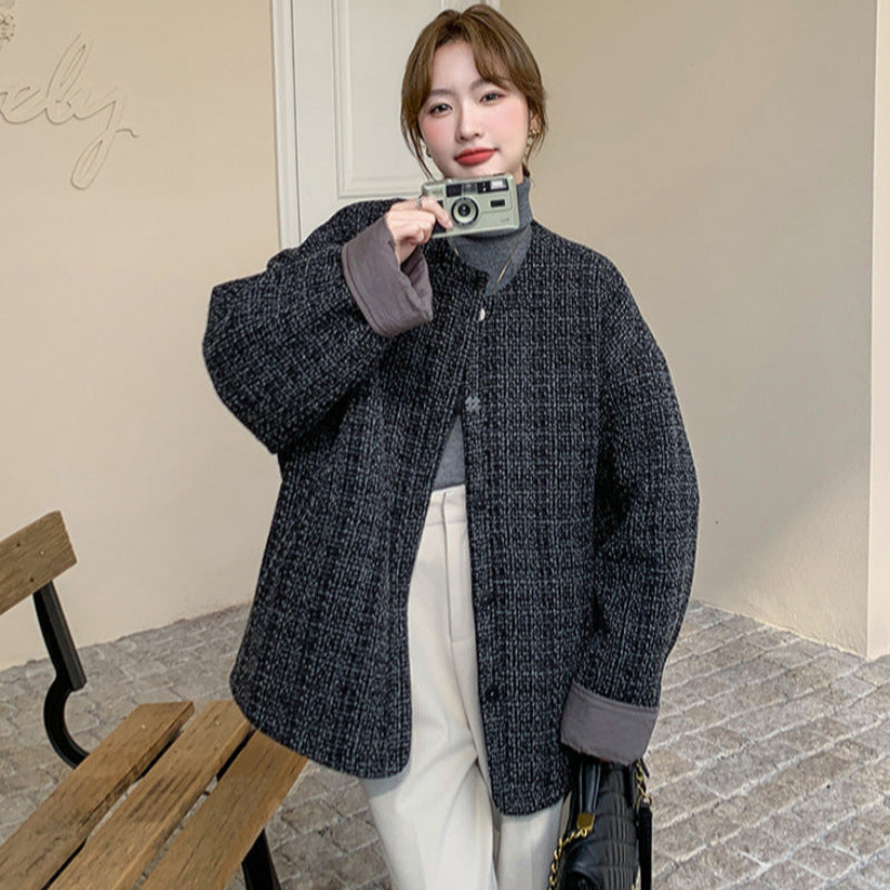 中綿入りツイードジャケット