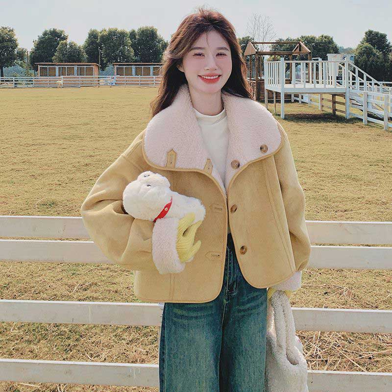 ビッグカラーリバーシブルムートンジャケット